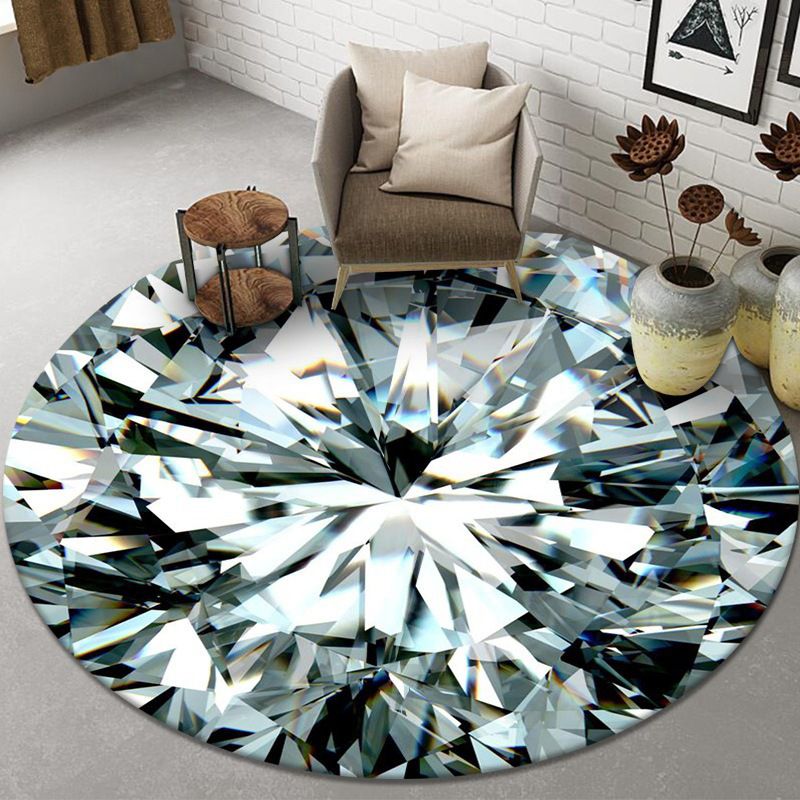 Alfombra de diamante de poliestérito de alfombra gris moderno para sala de estar para sala de estar para sala de estar