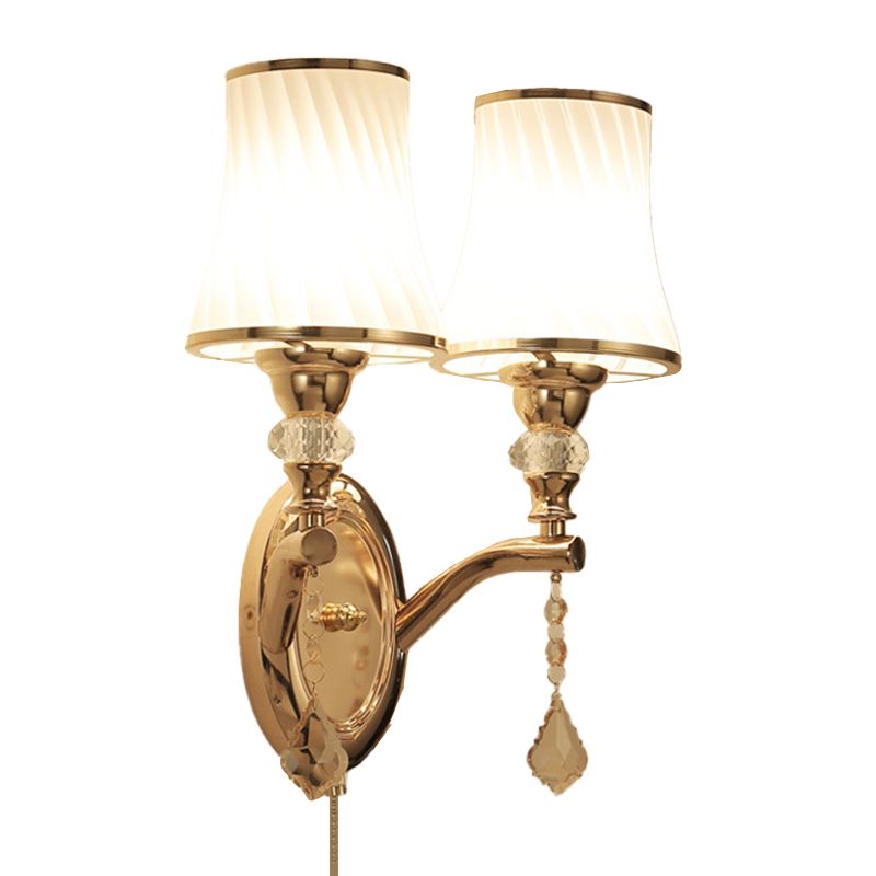 Nordic Style Metal Vanity Light Glass Shade Vanity Lamp for Shower Room