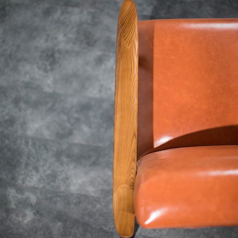 28.74" Wide Arm Chair Solid Wood Frame Armchair with Basic Four Leg