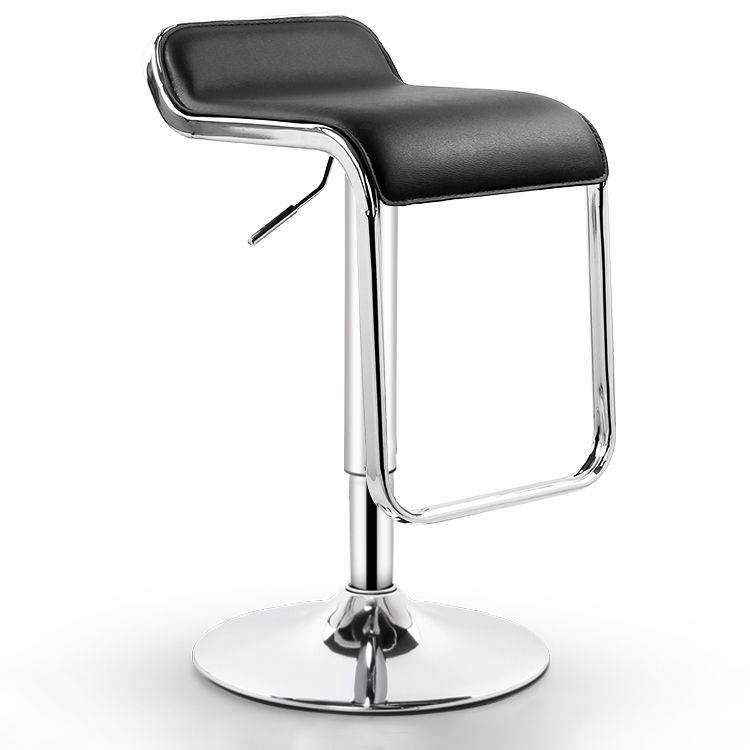 Taburete de bar rectangular moderno reposapiés silla de mostrador de metal ajustable para interiores
