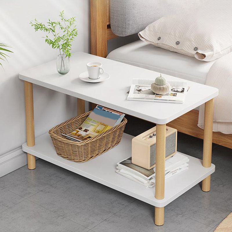 Scandinavian Open Storage Accent Table Nightstand 21" Tall with Legs