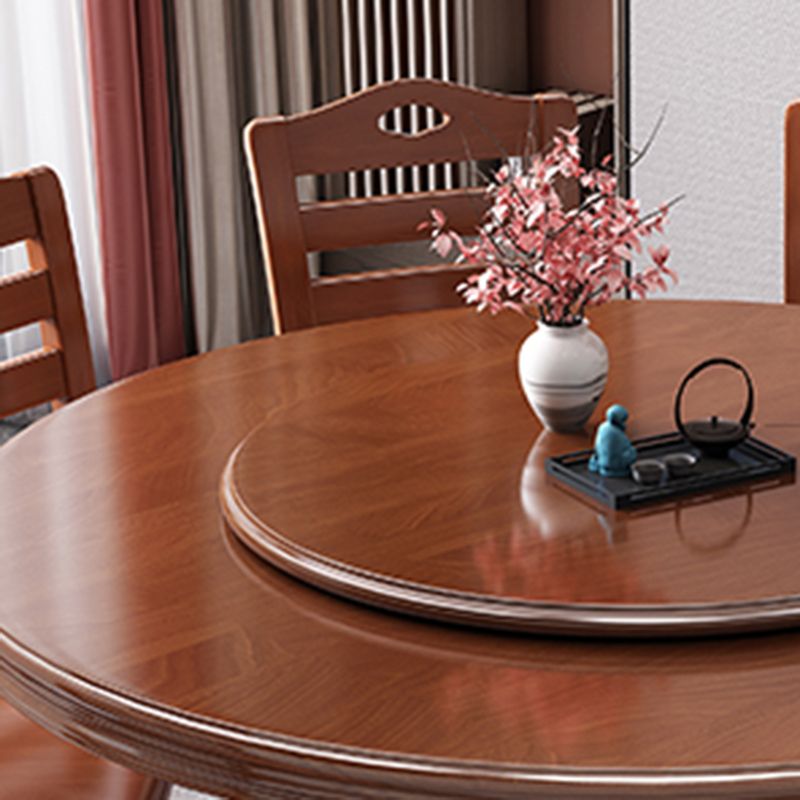 Traditional Solid Wood Dining Table Round Dinner Table for Dining Room