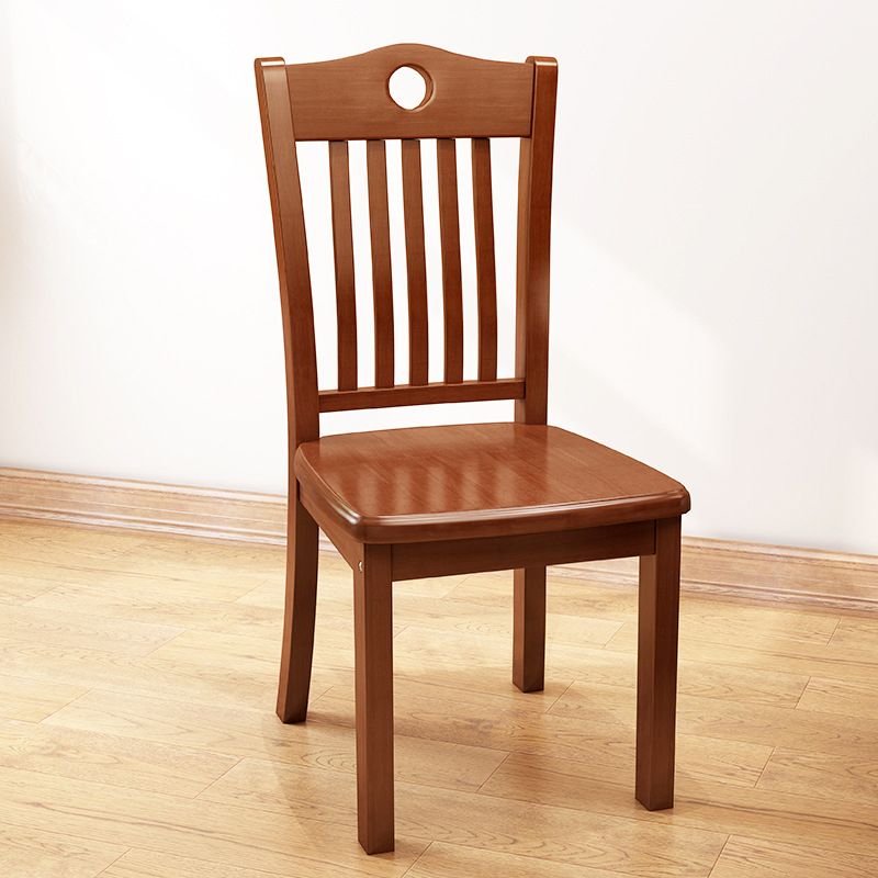 Traditional Style Chair Dining Kitchen Armless Chairs with Wooden Legs