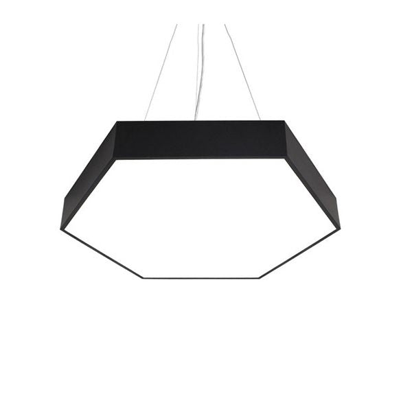 Yellow/Silver/Purple Hexagon Pendant Lamp Contemporary Led Metal Hanging Ceiling Light, 12"/18"/23.5" Wide