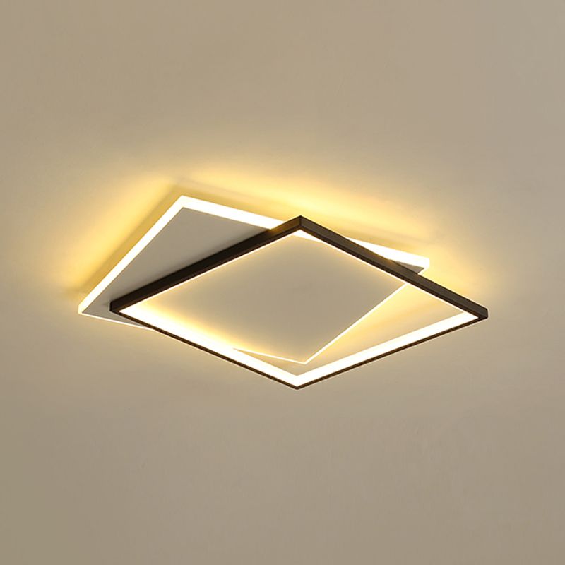 Plafond métallique carré Light Mount de montage simple LED Black Light