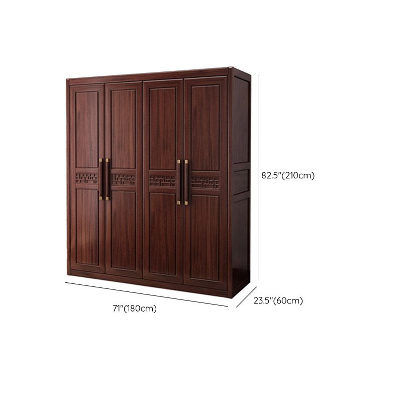 Contemporary Wardrobe Armoire Wood Wardrobe Closet with Doors and Drawers