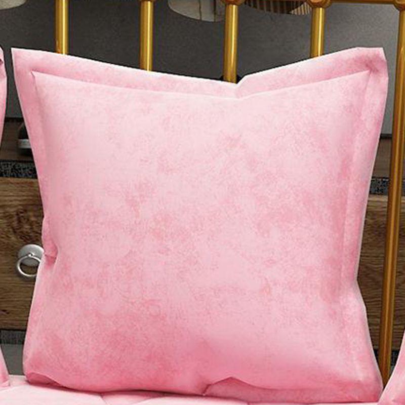 Industrial Solid Color Armless Sofa with Pillow Back For Living Room