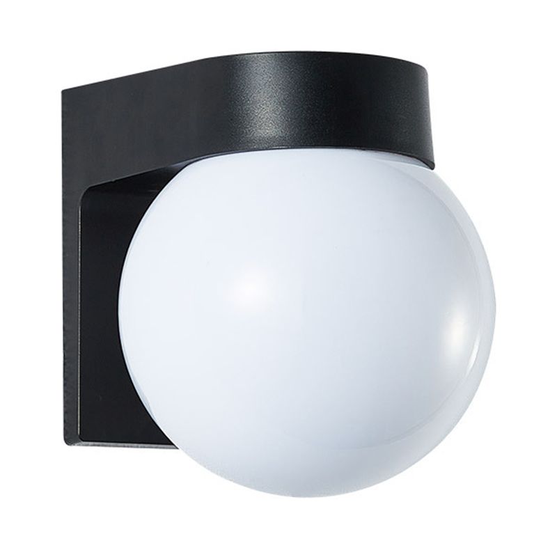 Kugelwandbeleuchtung moderner Milch weiß weißes Glas 1 leichte Leuchtenlampe für Outdoor