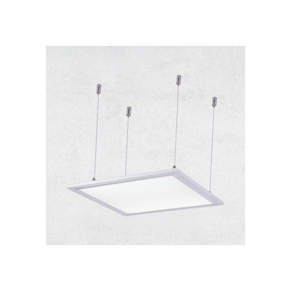 12 "/23.5"/47 "de ancho/rectangular metal colgante de metal simplicidad lámpara de techo blanco led accesorio de techo blanco con difusor acrílico
