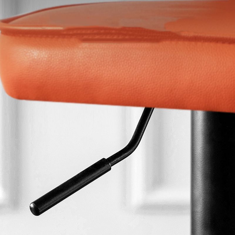 Home Swivel Adjustable Height Stool Modern Matte Finish Leather Barstool