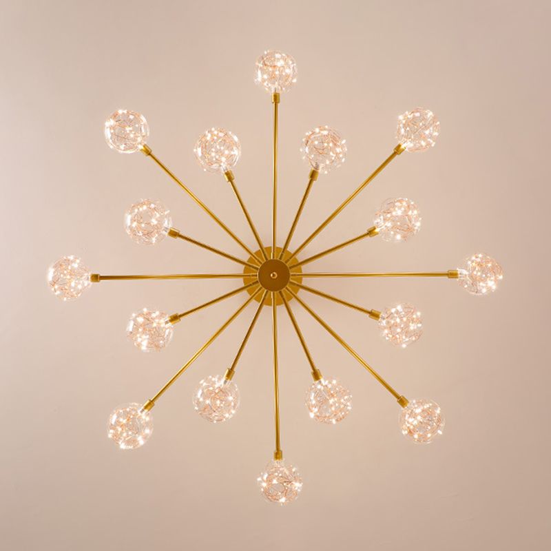 Gold Glass Hanging Pendant Lights Contemporary Hanging Lamps for Living Room