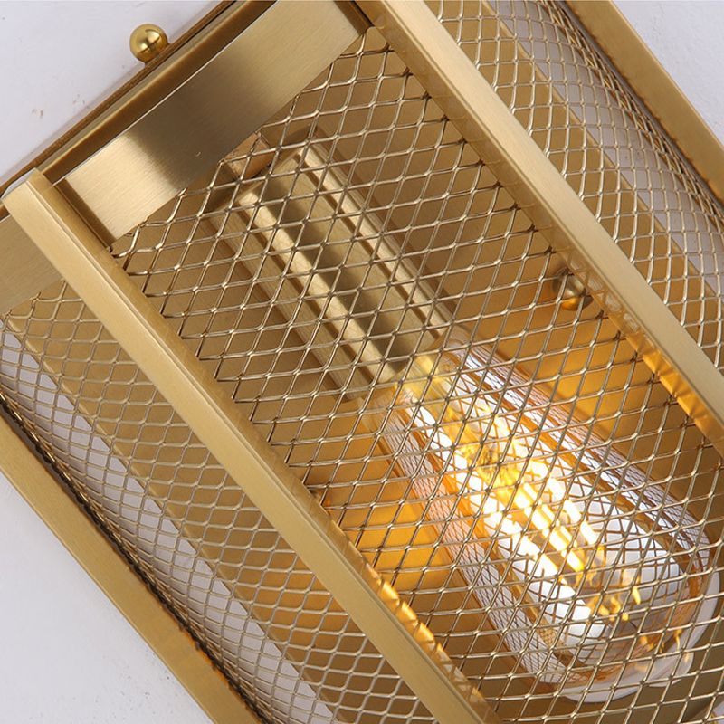 Cutout Shape Wall Lamp Industrial Style Metal 1 Light Sconce in Gold