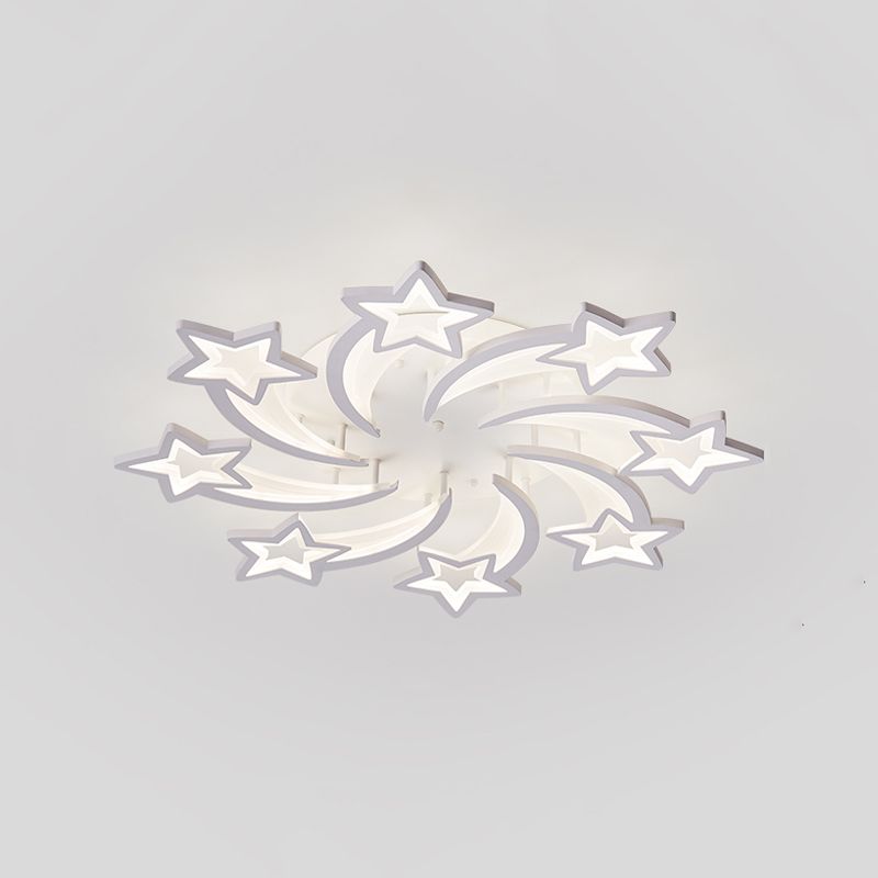 Montaggio di metallo a sfioramento Luce a soffitto LED in stile moderno bianco vicino alla lampada del soffitto