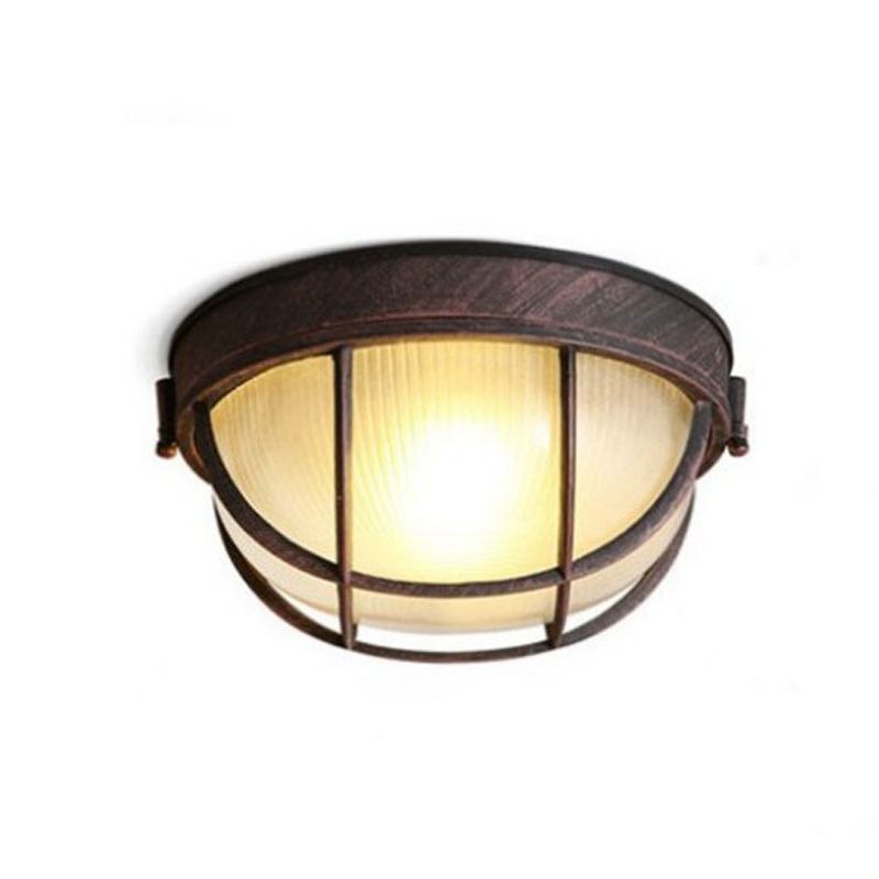 Metal Geometric Flush Mount Lamp Industrial Style 1 Light Flush Ceiling Lights