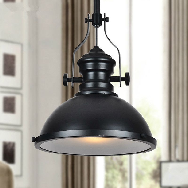 1-Light pivotant joint pendentif commercial éclairage de plafond en métal industriel pour le salon