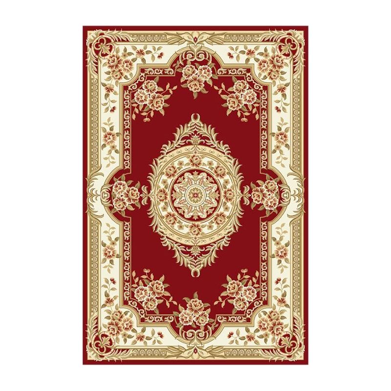Tapis de tapis de tapis à imprimé floral victorien tapis intérieur résistant aux taches pour le salon
