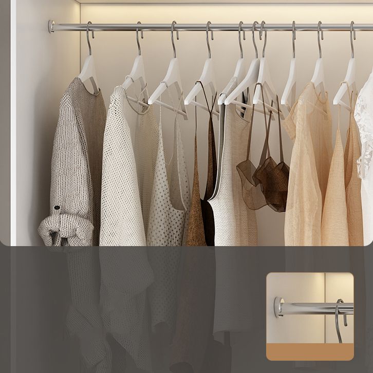 Modern Freestanding Wardrobe Wood Frame Wardrobe with Tempered Glass Doors