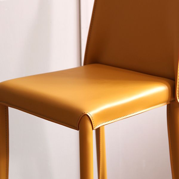 Modern Bar Stool Leather Backrest Counter Stool for Living Room