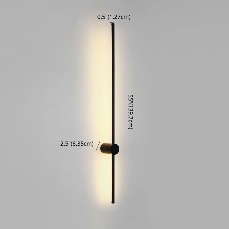 Lámpara de pared lineal LED de silicona en lámpara de pared de aluminio de estilo creativo moderno