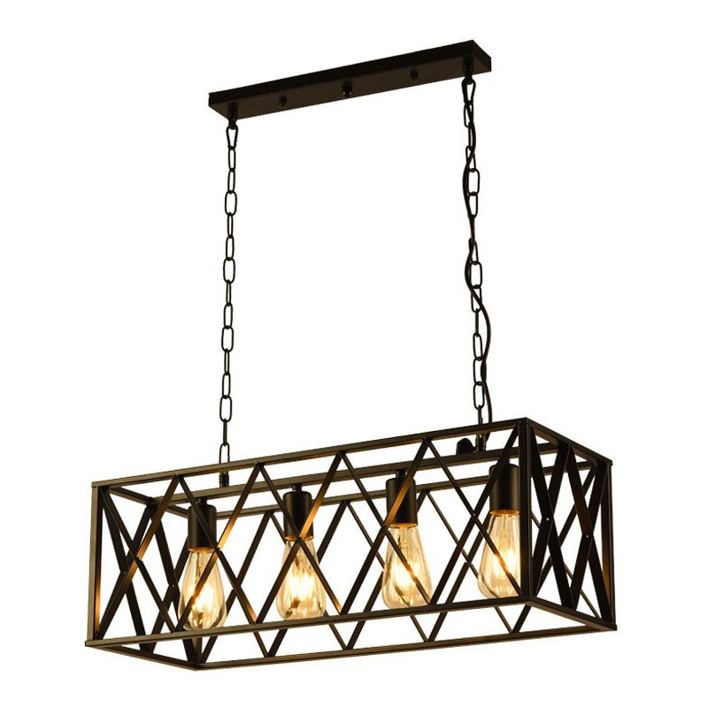 Industrial Island Pendant Lights Metal Multiple-Light Island Pendant Lighting