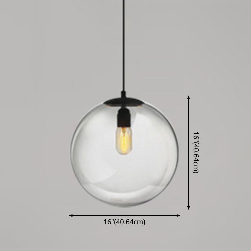 Globe Hanging Pendant Light Modern Simple Glass Pendant Light Fixtures for Restaurant
