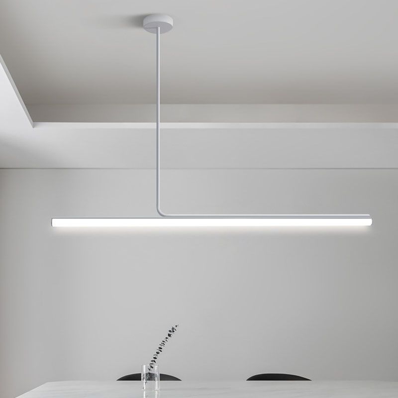 Modern Strip Chandelier Lighting Metal LED Dining Room Island Chandelier