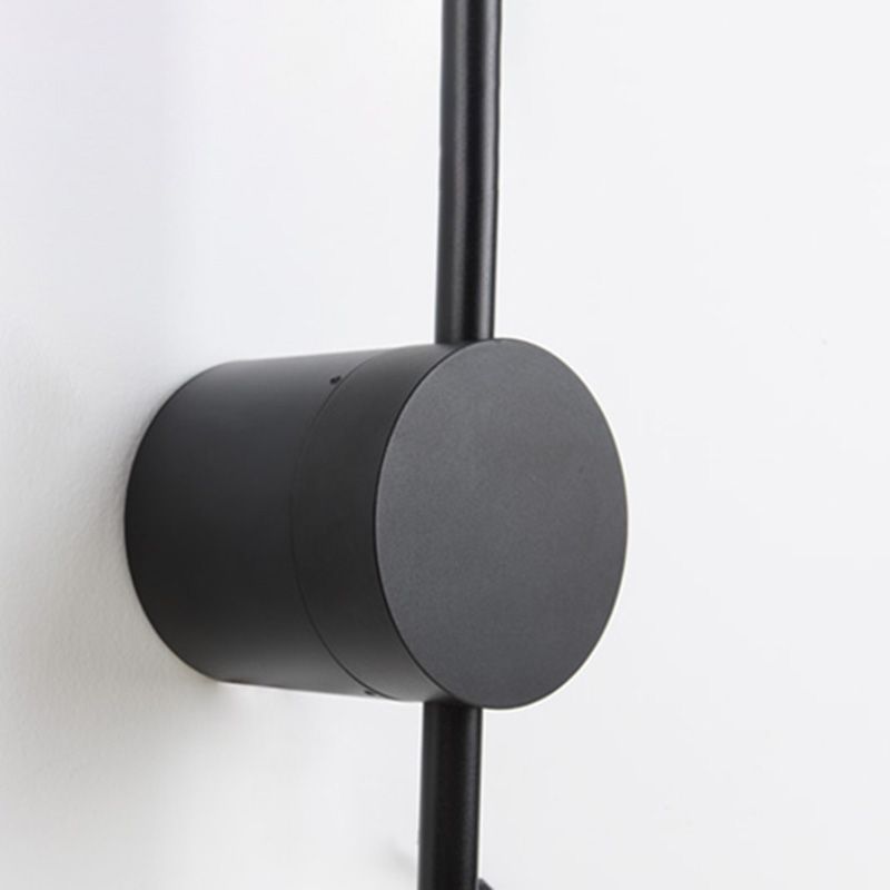 Black lineaire wandlamp aluminium eenvoudig ontwerp eenvoudige stijl LED -lichtwand sconce
