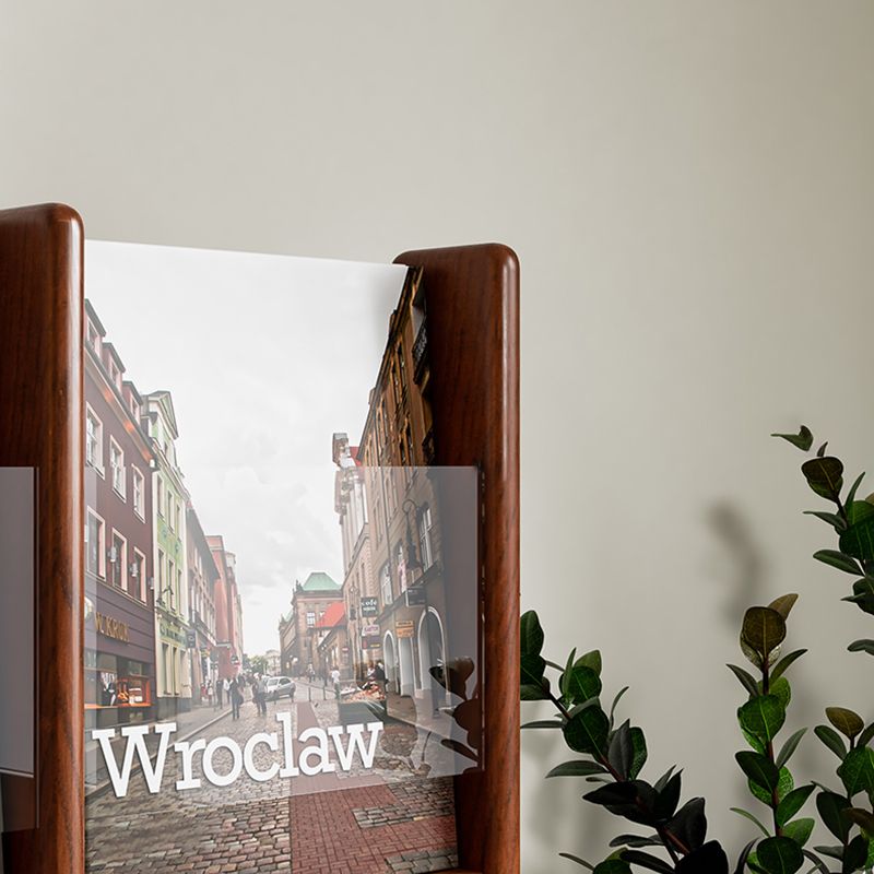 Modern Style Closed Back Bookshelf Solid Wood Bookcase with Shelves