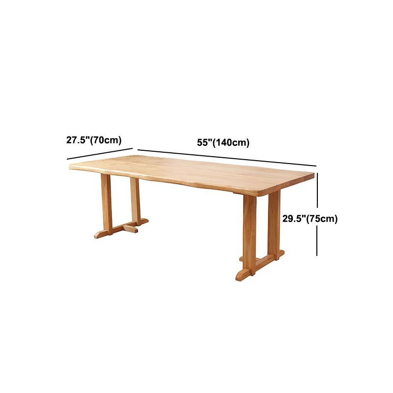 Wood Dining Table Traditional Luxury Rectangle Dining Table with Sled Base