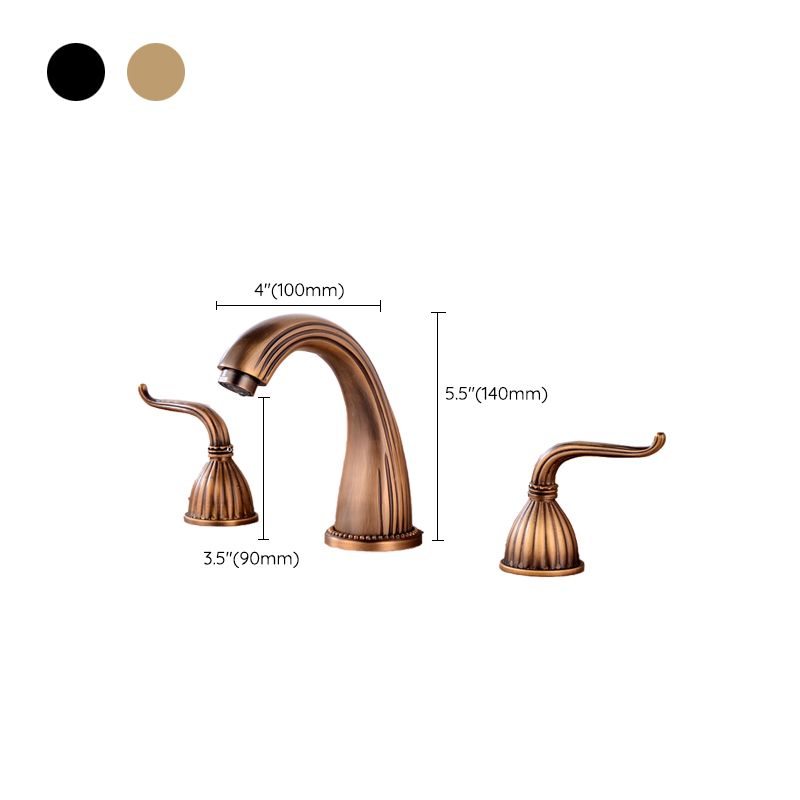 Widespread Bathroom Faucet 3 Holes Circular Vessel Sink Faucet