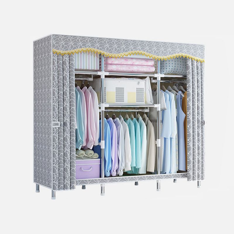 Modern Style Metal Wardrobe Bedroom Wardrobe Closet with Legs