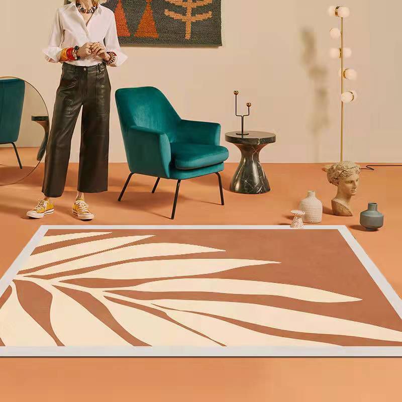 Postmoderner Blockteppich Polyester Innenteppich Waschbar Teppich für Wohnzimmerdekoration