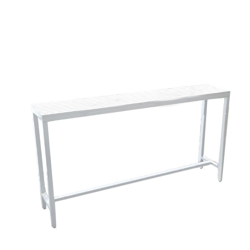Modern Bar Height Table Rectangular Bar Table with Metal Base