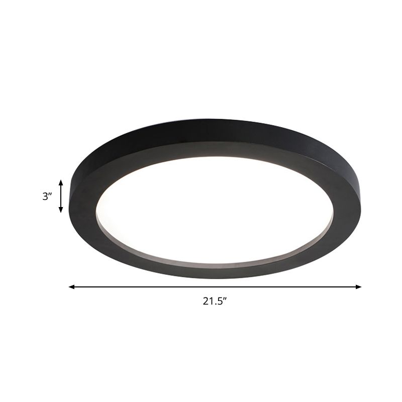 Plaatmetaal Inbouw Minimalisme Led 14"/18"/21,5" Breed Zwart Inbouwplafondlamparmatuur met verzonken diffuser
