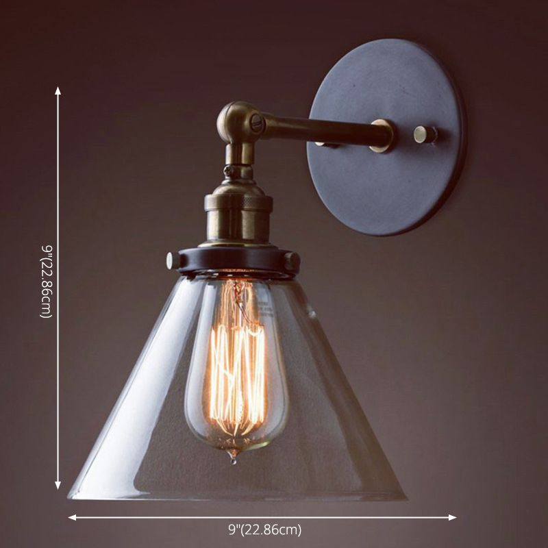 Luz de luz armada de 1 luces Lighture European Retro Style Glass Donces