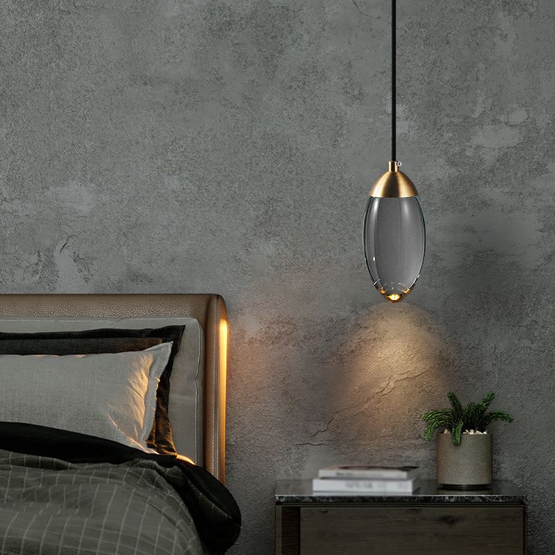 Illuminazione mini sospensione ovale Minimalista Crystal LED CAMERA CAMERA DEL CRIME IN ONONO