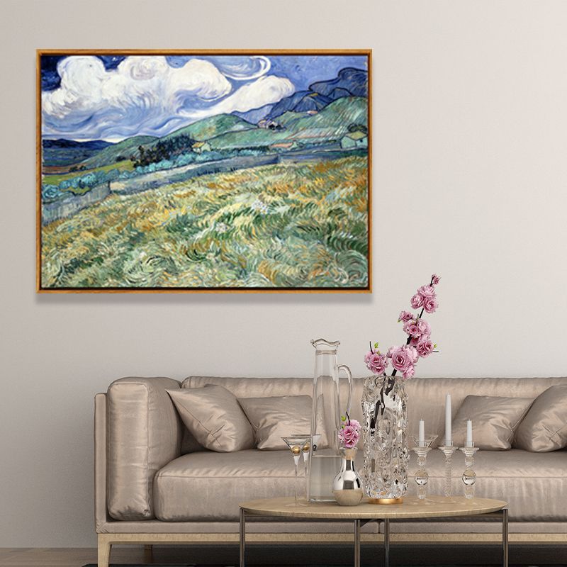 Van Gogh – toile de champ de blé, décoration murale texturée de ferme, couleur douce pour chambre