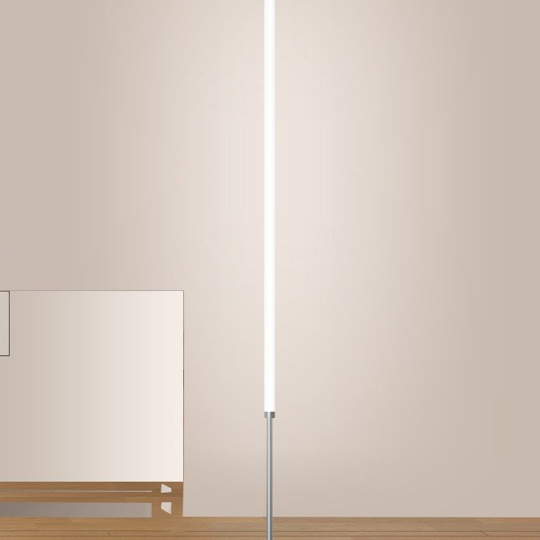Acrylröhrchen stehende Bodenbeleuchtung Minimalismus Chrom Finish LED LED -SHOHR für Wohnzimmer