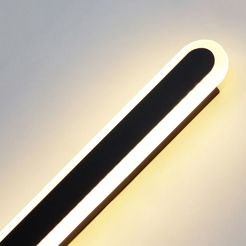 LED Line Shaped Wall Sconce Postmodern Style Acrylic Wall Mount Light Fixture