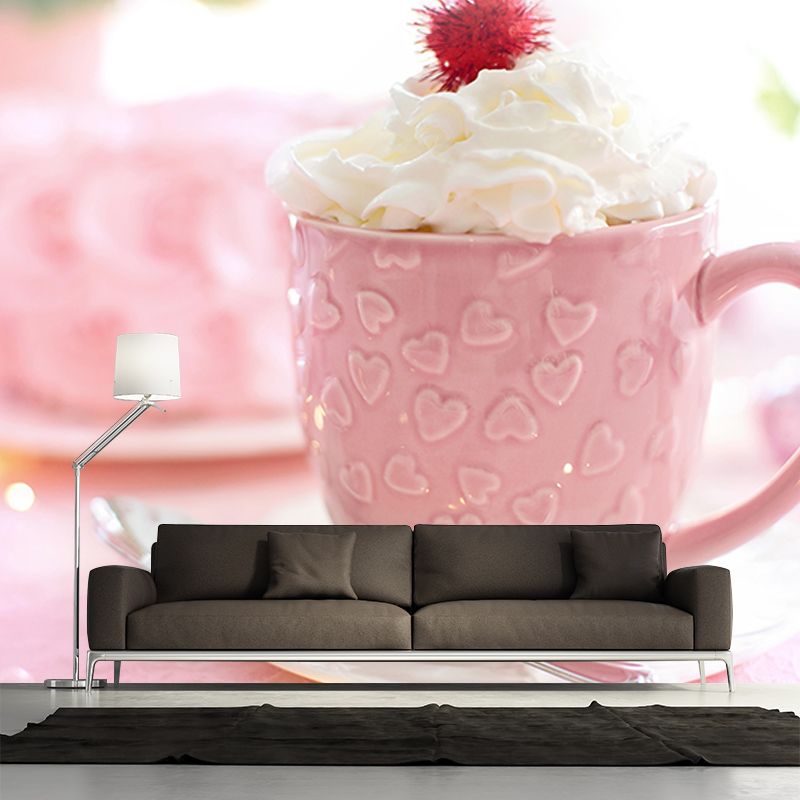 Modern Style Mural Wallpaper Coffee Environment Friendly Bedroom Wall Mural