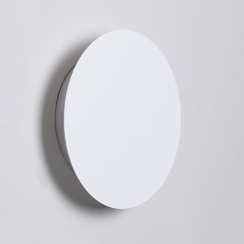 LED Metal Modern Wall Sconce Circular Shape Wall Light with Acrylic Shade for Bedroom