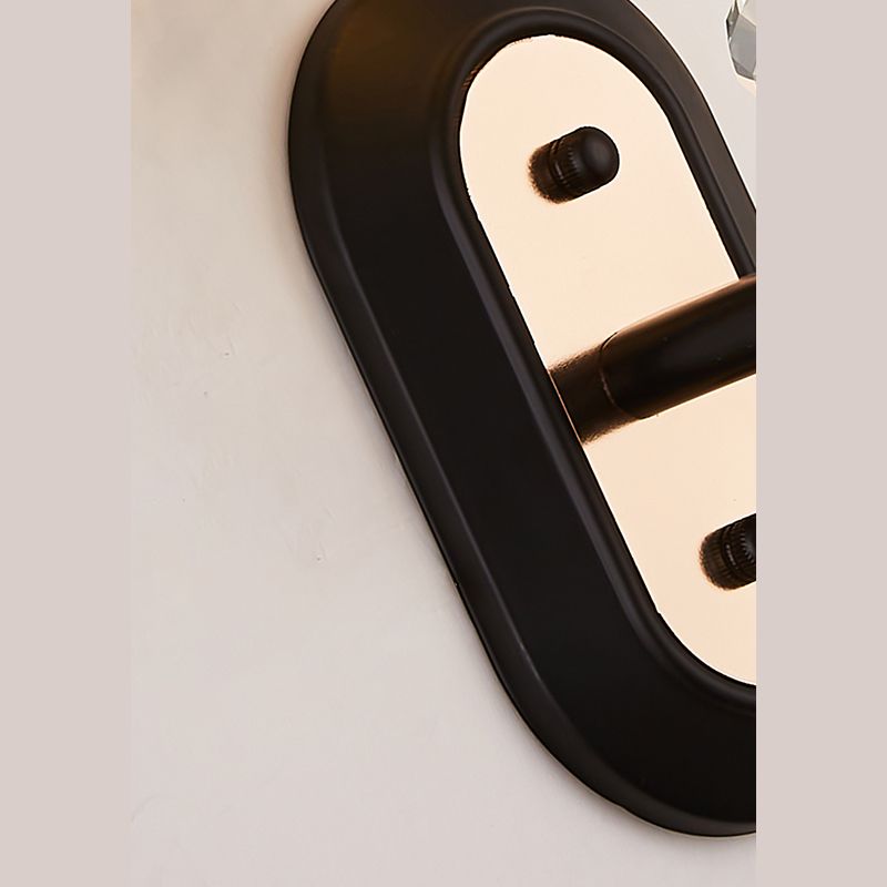 Cylinder Crystal 1-Light Wall Sconce Contemporary Wall Mounted Lamp for Living Room