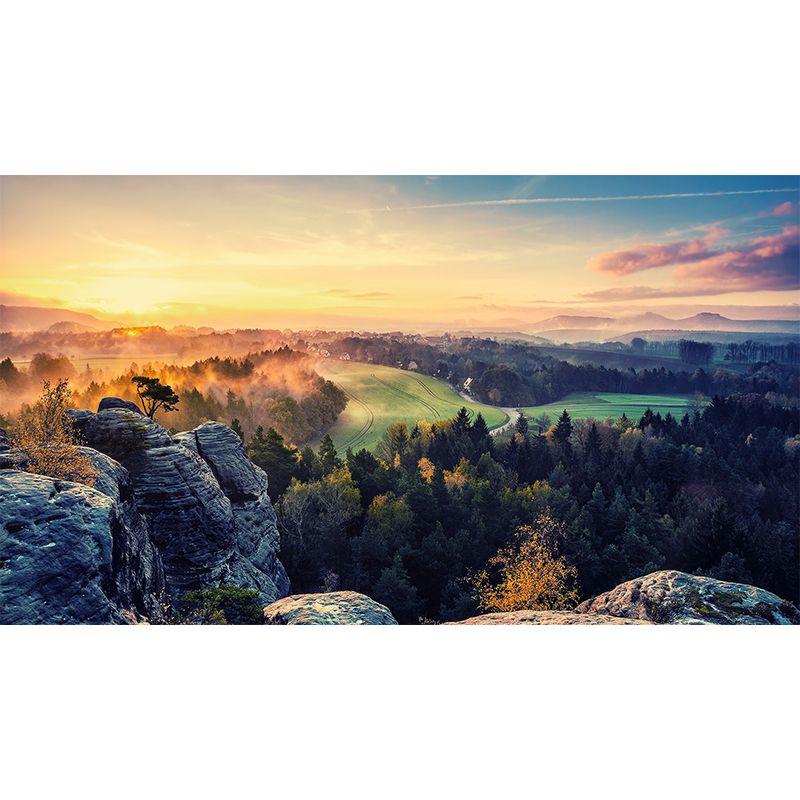 Photography of Sunset View Mural Full Size Wall Covering for Accent Wall, Custom Size