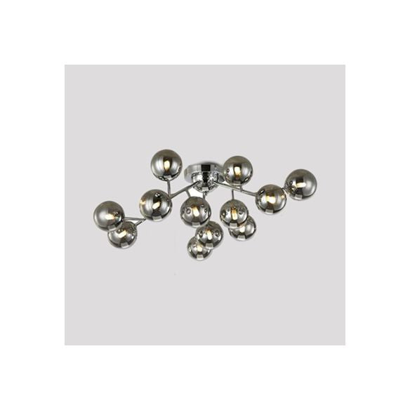 Modern modo G9 plafonnier verre et métal 12 lampes salon semi - encastré