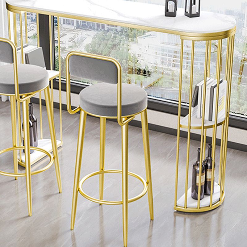 Modern Style Bar Table Set 1/2/3 Pieces Stone Rectangle Bistro Set for Indoor