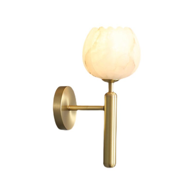 Modern Brass Wall Light Gold 12.5" High Wall Sconce Fixture for Bedroom
