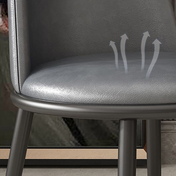 Nordic Dining Chair Armless Dining Chair with Metal Legs for Home