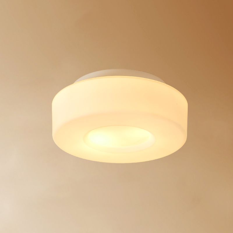 Simple Ceiling Light American Ceiling Mount Light with Glass Shade for Bedroom