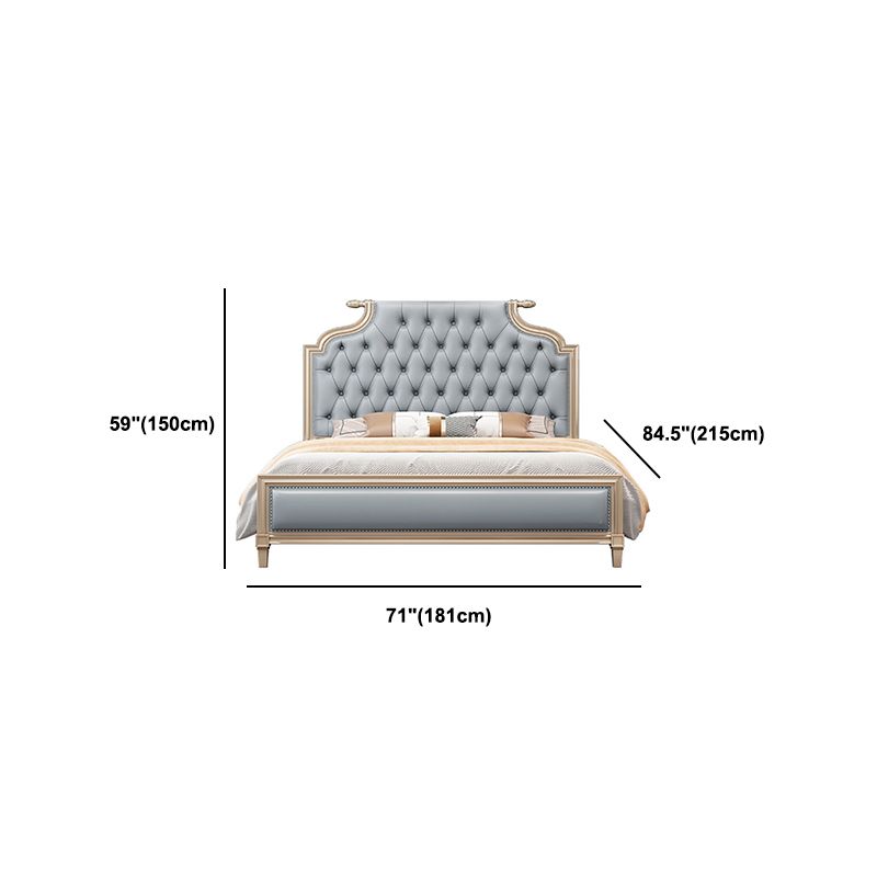 Modern Storage Bed Button-tufted Bed Frame with Headboard for Bedroom