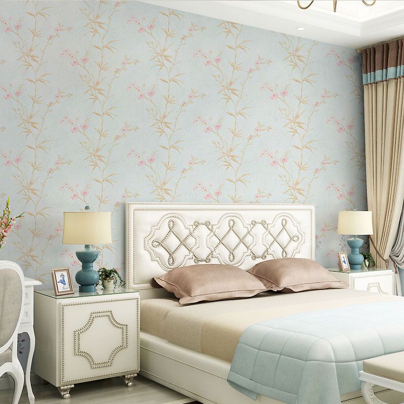 Rouleau de papier peint à fleurs non collé et résistant à l'eau, décoration murale de couleur naturelle, 33 pi x 20,5 po, pour mur d'accent